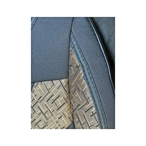 Huse scaun auto universale pentru fata culoare Negru cu Bej 1+1 +1C — imaginea 3