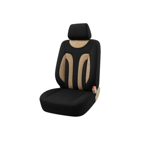 Huse scaun auto universale pentru fata culoare Negru cu Bej 1+1 +1C