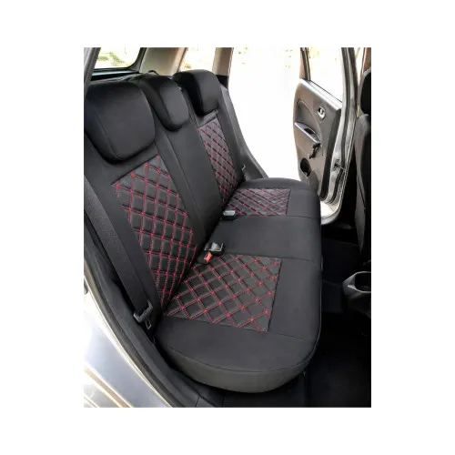 Huse scaune auto compatibile Dacia Jogger 2021-> 7 locuri spatar bancheta fractionat Premium Imitatie Piele Romb — imaginea 2