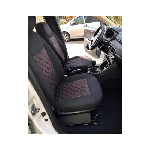 Huse scaune auto compatibile Dacia Jogger 2021-> 7 locuri spatar bancheta fractionat Premium Imitatie Piele Romb