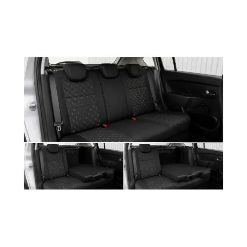 Huse scaune auto compatibile Dacia Logan II 2012-2020 spatar bancheta fractionat Premium Material Textil — imaginea 2