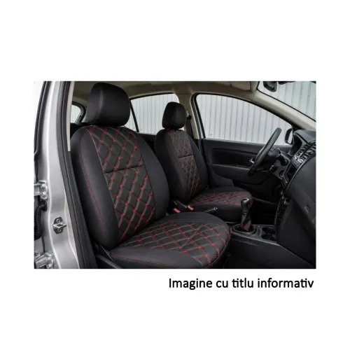 Huse scaune auto compatibile Dacia Logan II 2012-2020 spatar bancheta fractionat Premium Imitatie Piele Romb