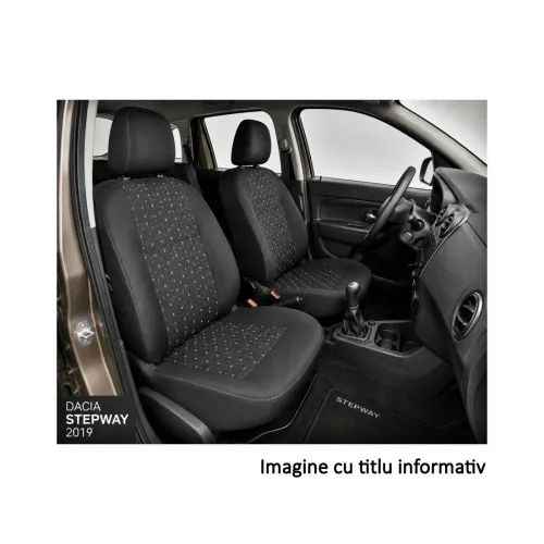 Huse scaune auto compatibile Dacia Sandero Stepway II 2019-> spatar bancheta fractionat Premium Material Textil