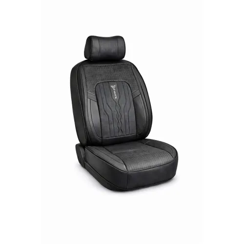 Huse scaune auto universale 9D premium imitatie piele negru — imaginea 2