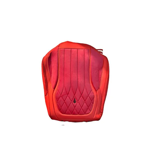 Huse scaune auto universale 9D premium imitatie piele si alcantara rosu — imaginea 4