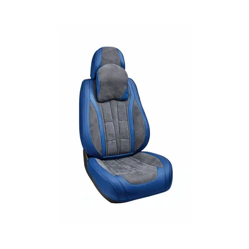 Huse scaune auto universale fractionate 9D Premium fata si spate albastru gri antracit — imaginea 3