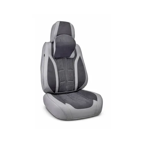 Huse scaune auto universale fractionate Premium 9D fata si spate gri gri antracit — imaginea 3