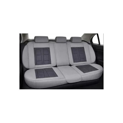 Huse scaune auto universale fractionate Premium 9D fata si spate gri gri antracit — imaginea 5