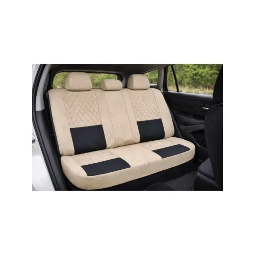 Huse scaune auto universale fractionate XL Premium compatibile SUV si Limuzine bej cu negru — imaginea 5
