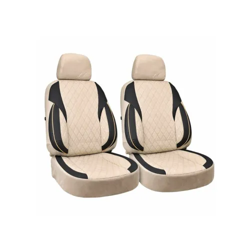 Huse scaune auto universale fractionate XL Premium compatibile SUV si Limuzine bej cu negru — imaginea 3