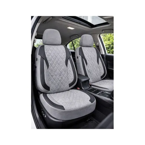 Huse scaune auto universale fractionate XL Premium compatibile SUV si Limuzine gri negru