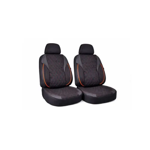 Huse scaune auto universale fractionate XL Premium compatibile SUV si Limuzine negru cusatura rosie — imaginea 3