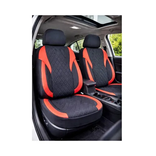 Huse scaune auto universale fractionate XL Premium compatibile SUV si Limuzine negru rosu