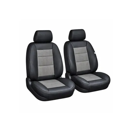 Huse scaune auto universale premium cu bancheta spate fractionata negru gri — imaginea 2