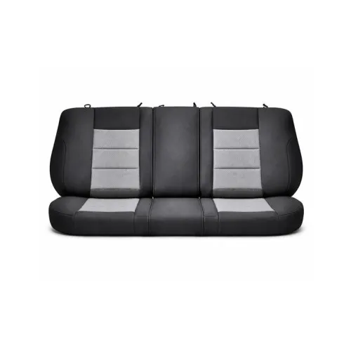 Huse scaune auto universale premium cu bancheta spate fractionata negru gri — imaginea 3