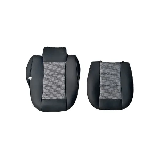 Huse scaune auto universale premium cu bancheta spate fractionata negru gri — imaginea 4