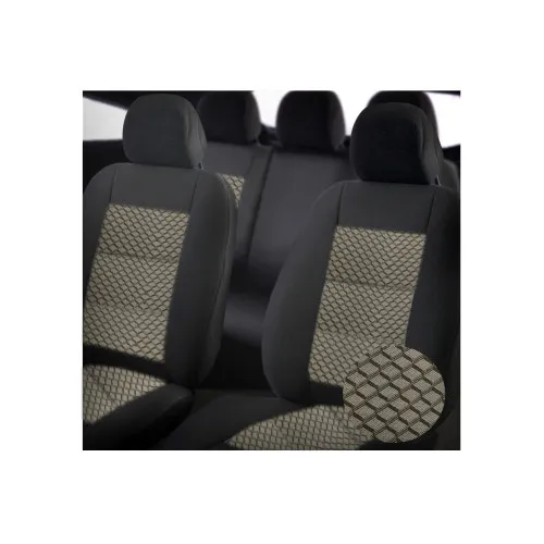 Huse scaune auto universale premium cu bancheta spate fractionata negru gri