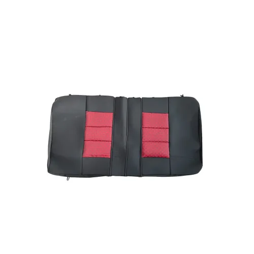 Huse scaune auto universale premium cu bancheta spate fractionata negru rosu — imaginea 4