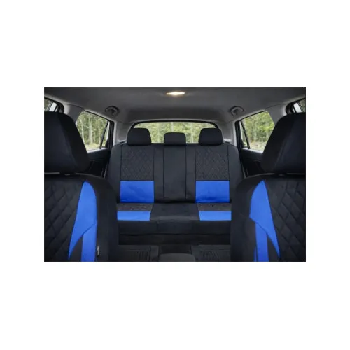 Huse scaune auto universale XL fractionate Premium compatibile SUV si Limuzine negru albastru — imaginea 5