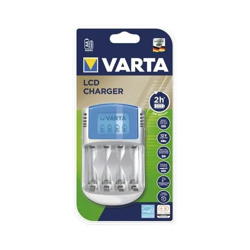 Incarcator acumulatori Varta LCD pentru 4x AA sau AAA, cu procesor incorporat