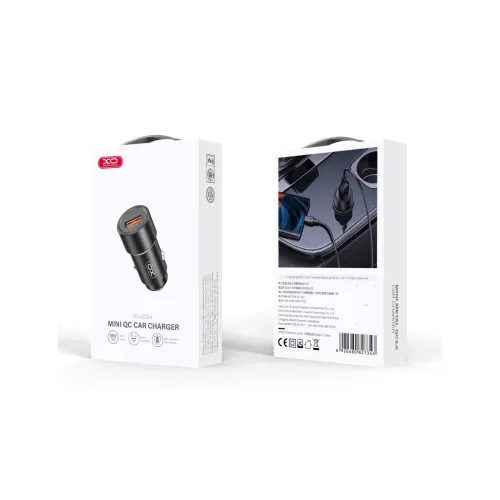 Incarcator auto 18W 3A 1xUSB-A Quick Charge QC3.0 negru XO — imaginea 2