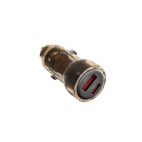 Incarcator auto 60W 3A 1xType -C PD 30W 1xUSB-A 30W negru XO — imaginea 2