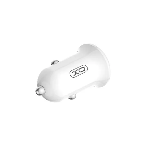 Incarcator auto mini 30W Fast Charge 2 porturi Type C si USB-A cu cablu Type C inclus alb 1 m 12-24V — imaginea 3