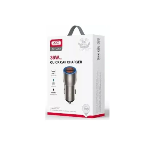 Incarcator auto Smart Quick Charge QC3.0 36W cu 2 USB si cablu Lightning 1 m compatibil iPhone negru — imaginea 3