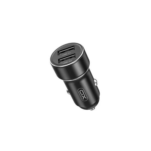 Incarcator auto XO 12W cu 2 porturi USB-A negru