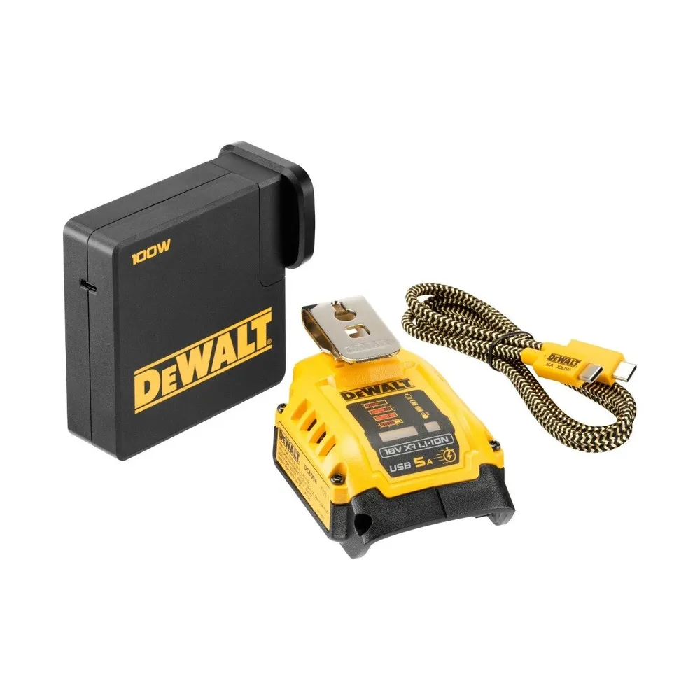 Incarcator DeWalt DCB094K-QW, pentru acumulatori Li-Ion seria XR, cu USB-Type C