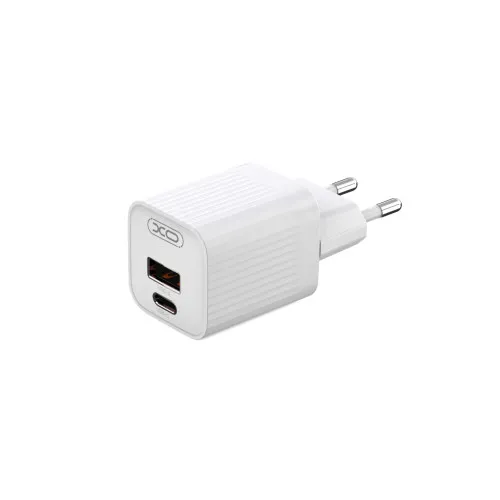 Incarcator retea 30W PD 2 porturi Type C 30W si USB-A 18W alb — imaginea 2