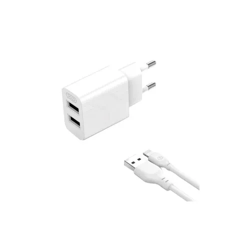 Incarcator retea cu cablu Lightning inclus 2.4A 1 port USB-A pentru iPhone alb 1 m