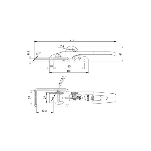 Inchizator oblon remorca 600 kg pentru usi metalice sau obloane — imaginea 4