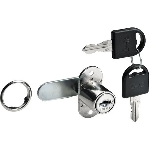 Incuietoare aplicata mobilier Hettich, cilindru cu 2 chei, nichelata, 18mm, 38mm