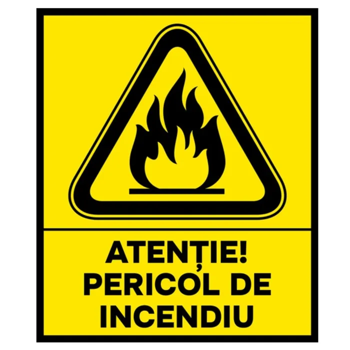 Indicator incendiu / substante inflamabile Sun Prints, PVC, dreptunghiular, 16 x 19 cm
