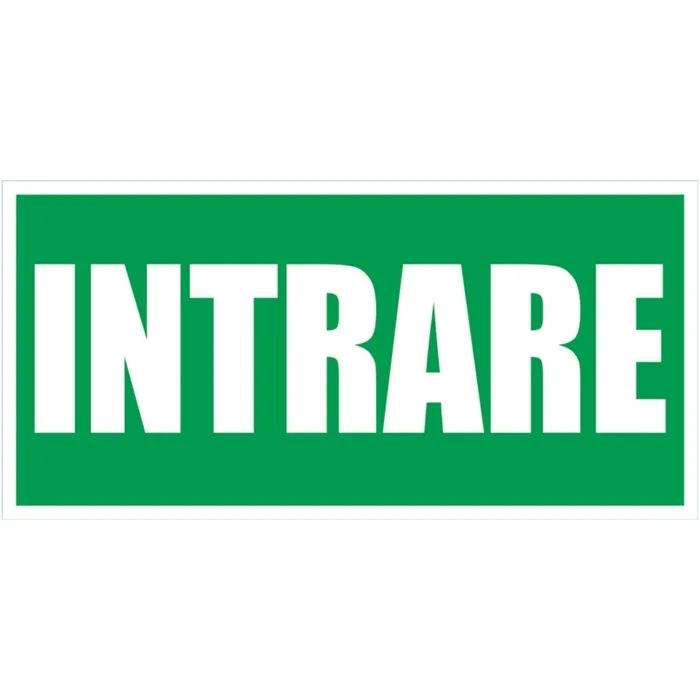 Indicator intrare Sun Prints, RO / EN, PVC, dreptunghiular, 20 x 10 cm