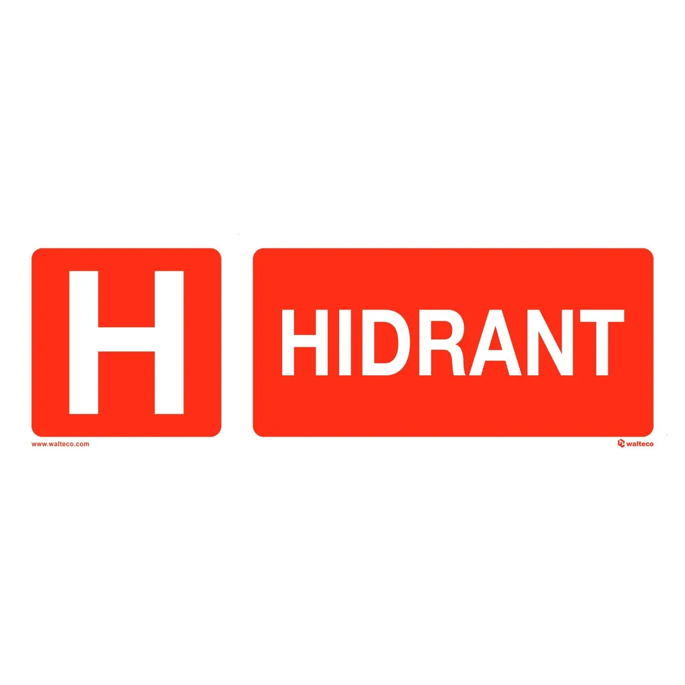 Indicator semnalizare hidrant, adeziv, dimensiune 300 x 100 mm