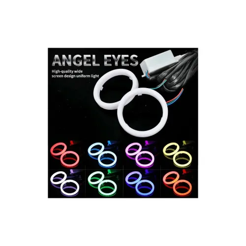 Inele angel eyes led cob 12v waterproof culoare alb diametru 120mm pentru faruri auto