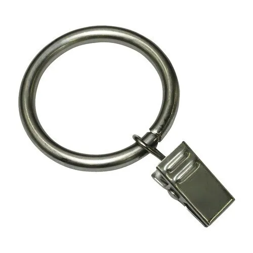 Inele cu cleme Europa Ø 19 mm, argintiu satinat, set 10 buc