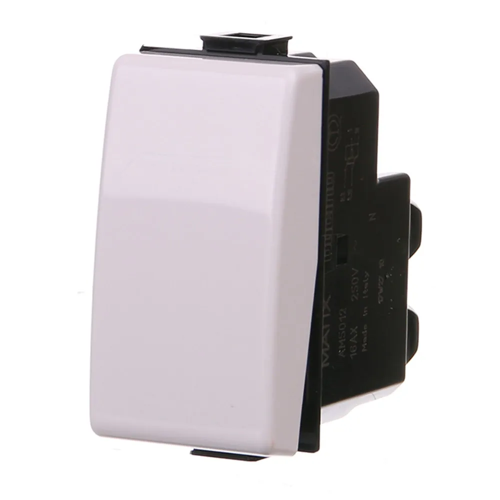 Intrerupator cap cruce simplu Legrand Bticino Matix, modular, IP20, alb