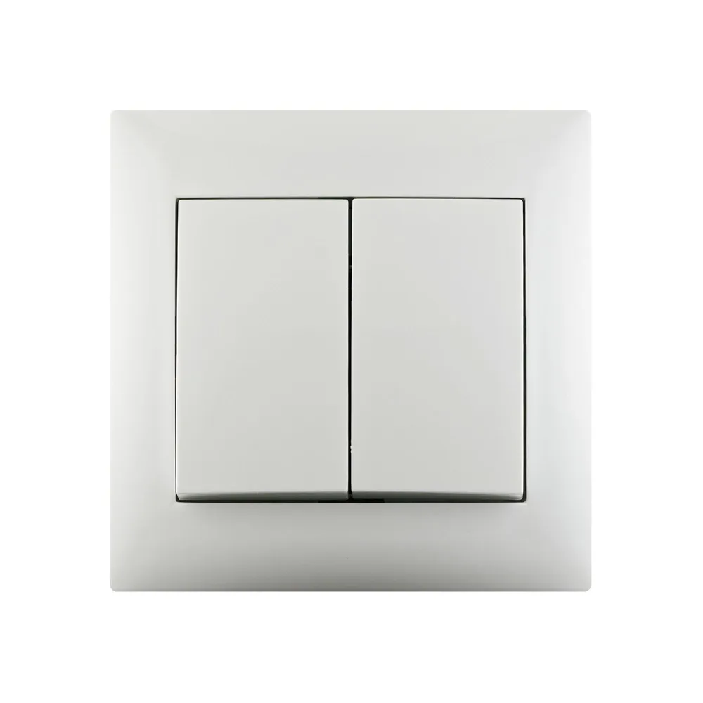Intrerupator cap scara dublu Lexman Lika, clasic, IP20, alb