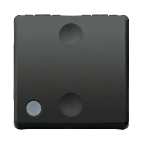 Intrerupator cap-scara simplu Gewiss System, cu lumina, 2 module, negru