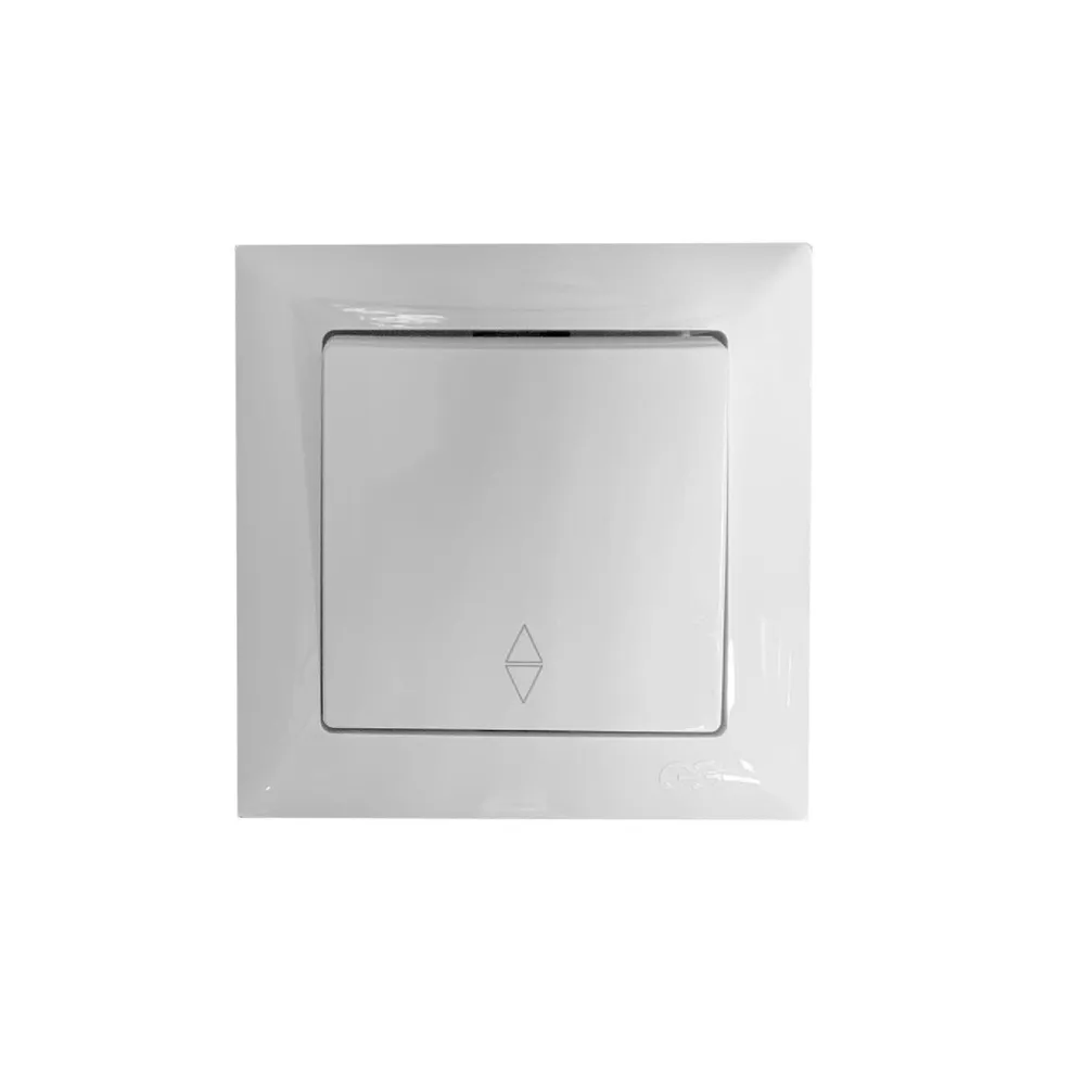 Intrerupator cap scara simplu Gunsan Visage, clasic, IP20, alb