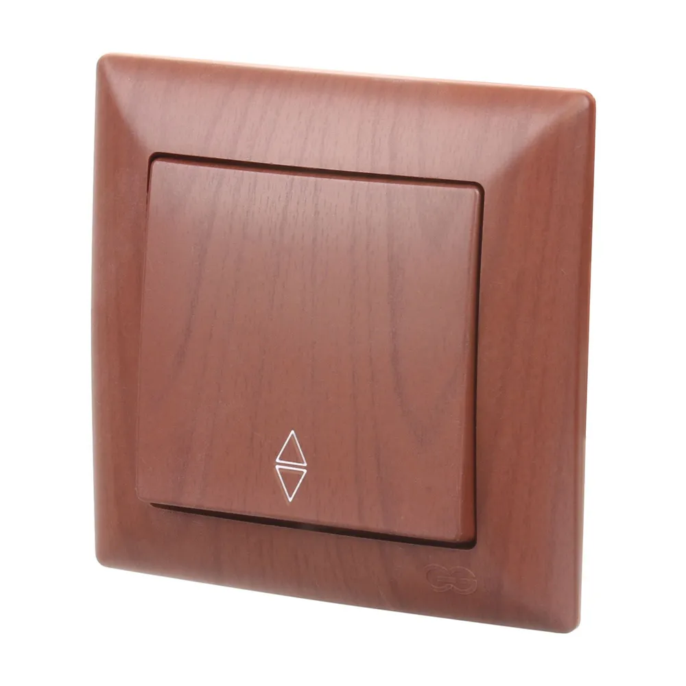 Intrerupator cap scara simplu Gunsan Visage, clasic, IP20, wenge