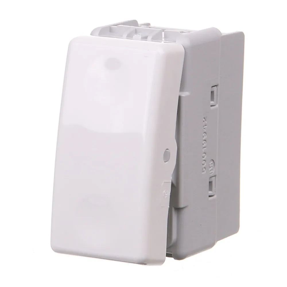 Intrerupator cu revenire Gewiss Top System, un modul, pentru sonerie, modular, IP20, alb
