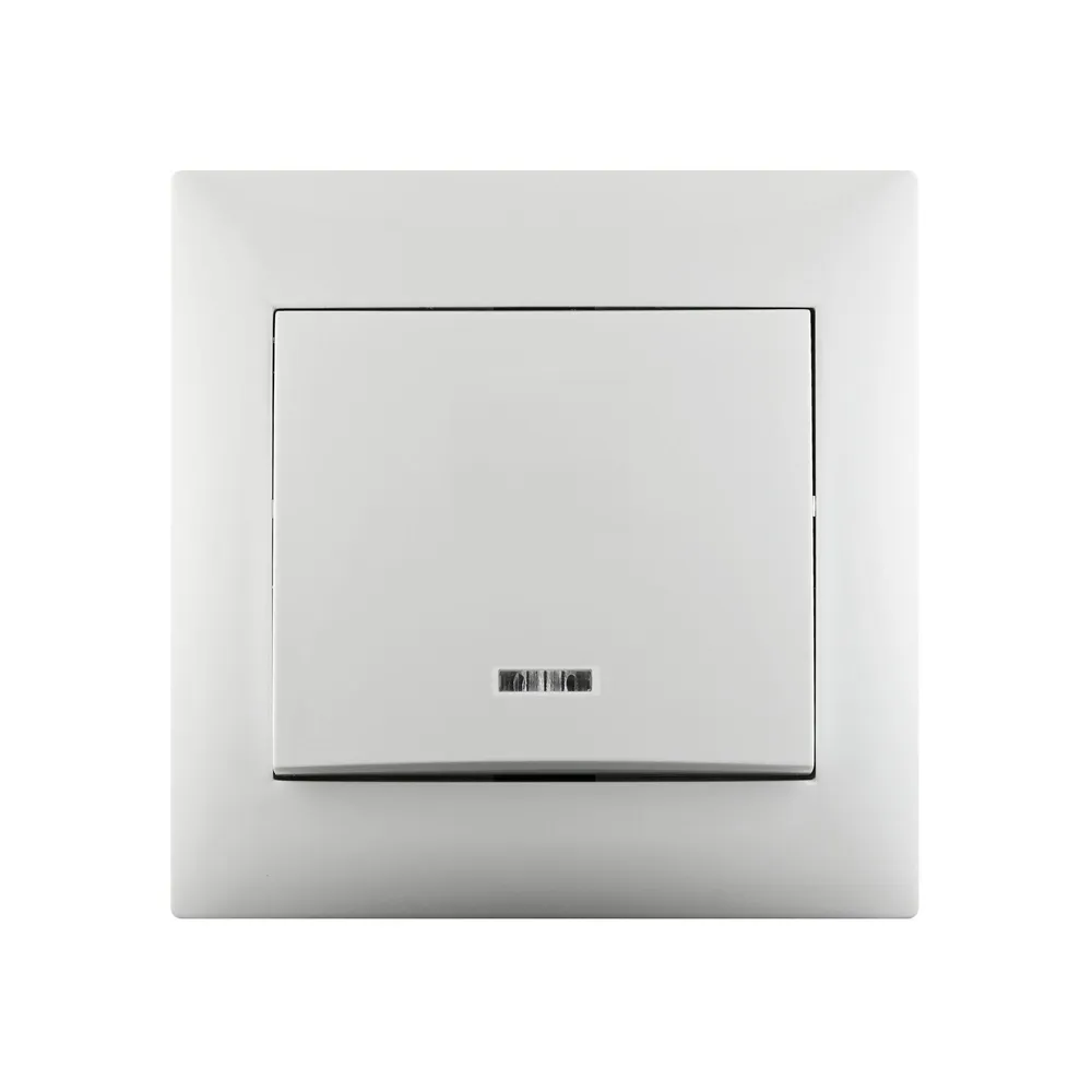 Intrerupator cu revenire Lexman Lika, pentru sonerie, clasic, cu led, IP20, alb