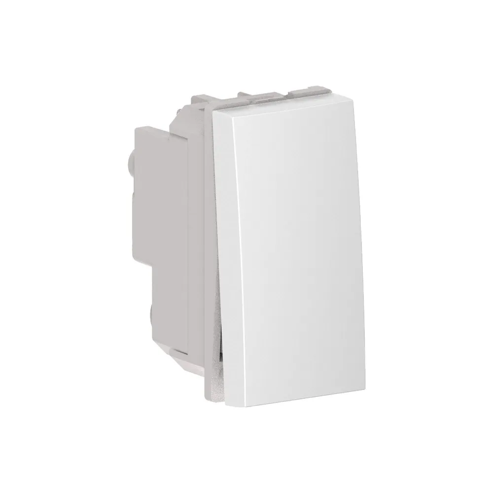 Intrerupator cu revenire simplu Himel, un modul, modular, IP20, alb