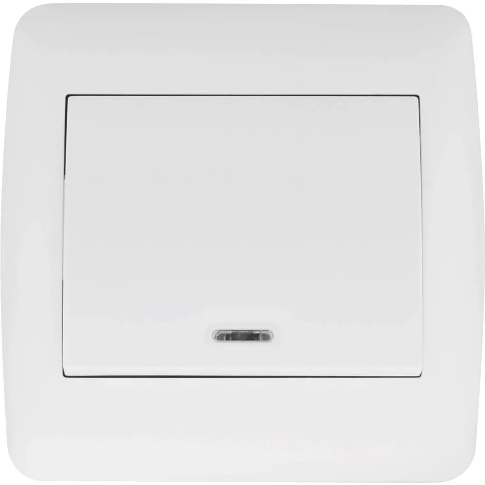 Intrerupator LED, 250 V, 10 A, alb Bodner