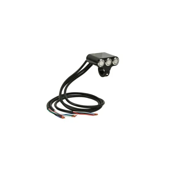 Intrerupator moto aluminiu cu 3 butoane
