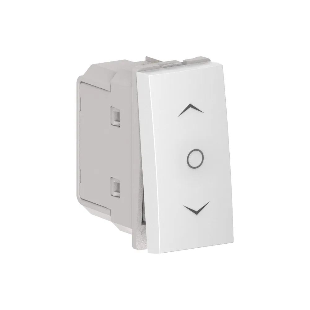 Intrerupator pentru jaluzele Himel, simplu, modular, IP20, alb